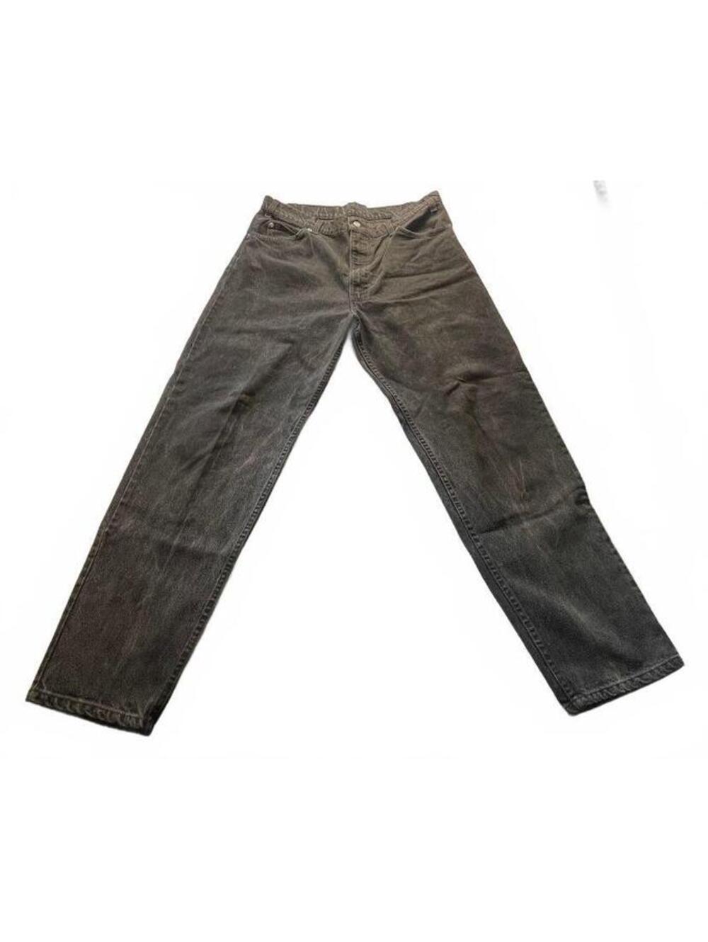 1991 Vintage Levi's SilverTab  550 Relaxed Fit Black Denim Jeans 38/30 Acid Wash
